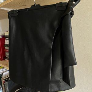 Mango Knot leather-effect mini skirt